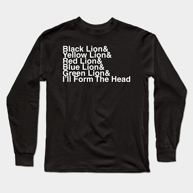 Voltron Helvetica List Long Sleeve T-Shirt by DennisMcCarson